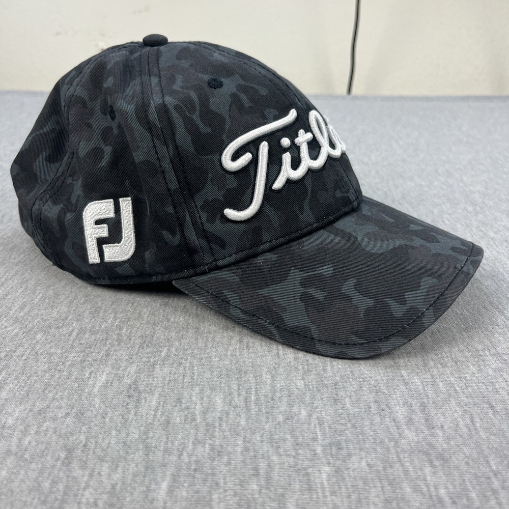 Titleist Foot Joy Camo Strapback Tour Hat Pro VI Gray Black Golf Standard Curve
